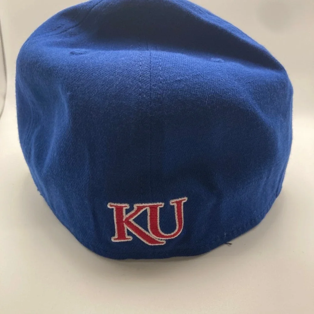 Kansas University KU Jayhawk New Era Cap L/XL Blue Collegiate Gameday Sport‎ Fan
